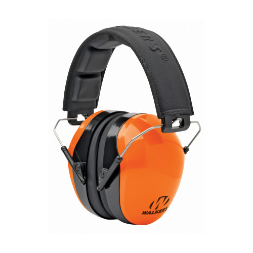 Walker's, Passive, Earmuff, Padded Headband, Folding, Orange