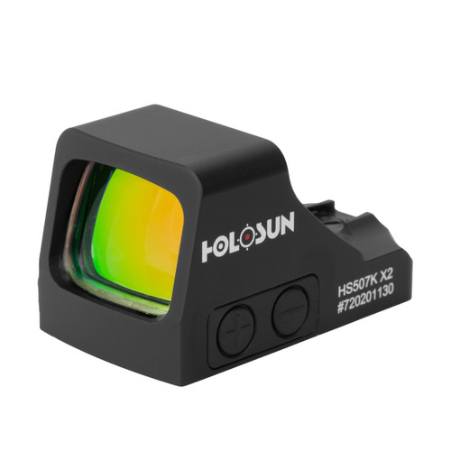 Holosun Technologies, 507K-X2, Red Dot, 32 MOA Ring & 2 MOA Dot, Black Color