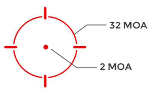Holosun Technologies, 507K-X2, Red Dot, 32 MOA Ring & 2 MOA Dot, Black Color