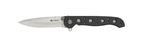 M16, 3" Folding Knife, Spear Point, Plain Edge, 8Cr15MoV/Bead Blast, Black Zytel, Dual Thumb Stud/Flipper/Pocket Clip