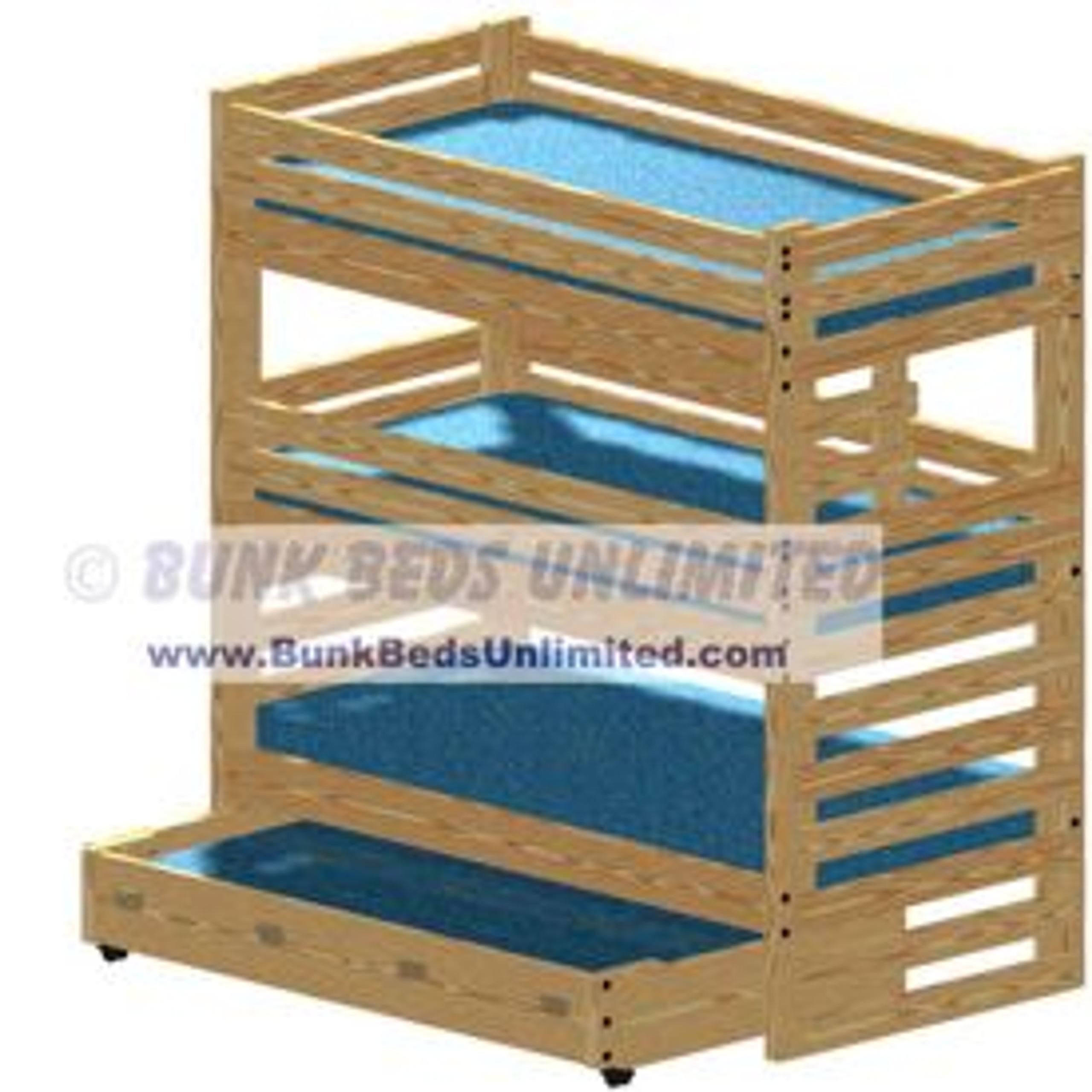 Hardware Kit For Triple Bunk With Storage Drawers