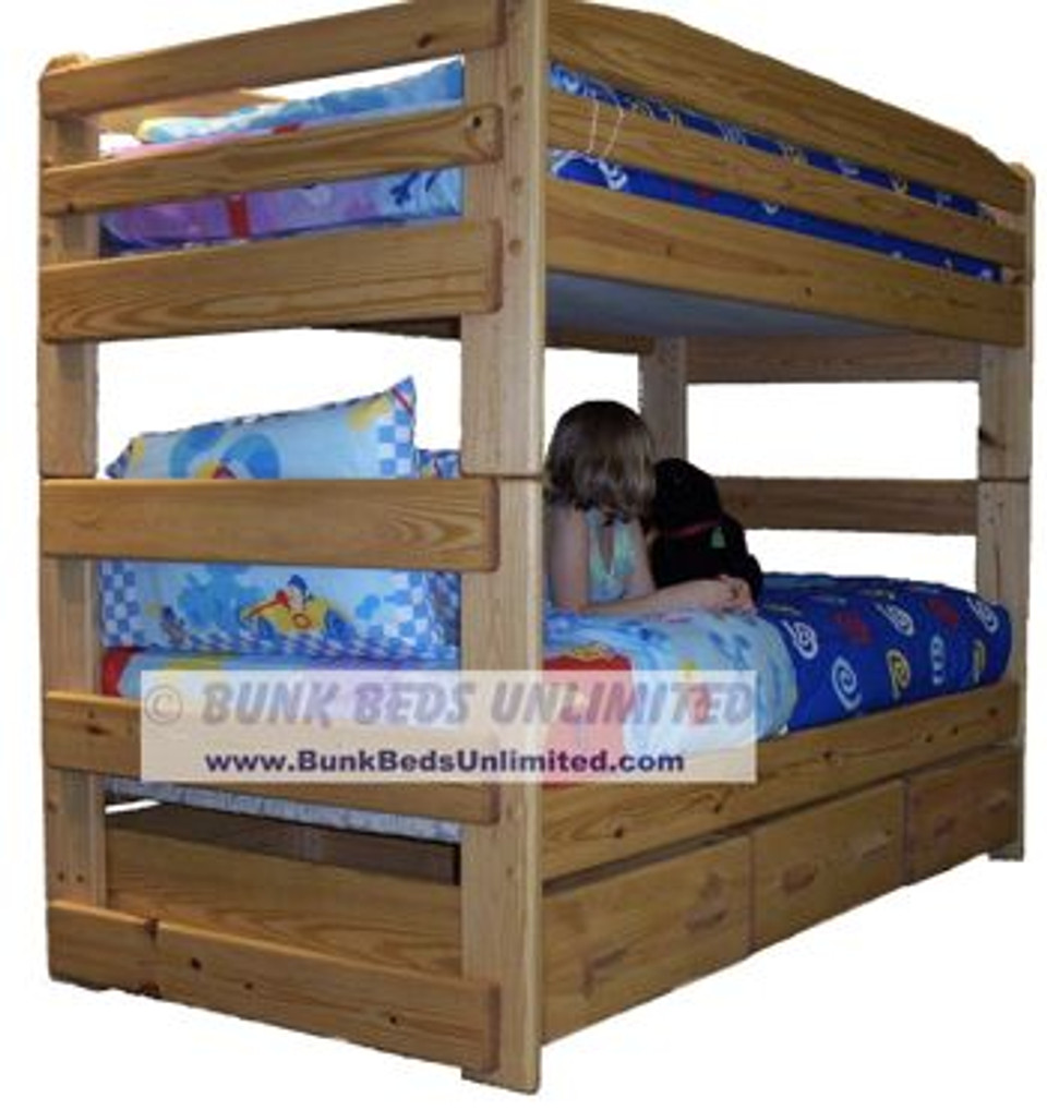 Plans to Build a Stackable Bunk Bed with a Trundle Bed Beneath