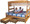 Full Twin Stackable bunk with Three Drawers