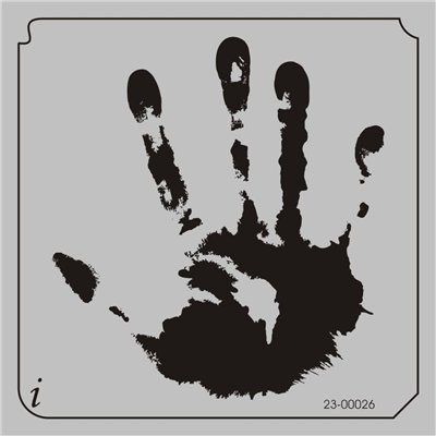 2300026 Hand Print Large Stencil iStencils