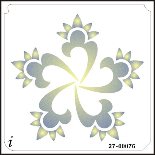 27-00076 Swirl Flower Stencil - iStencils