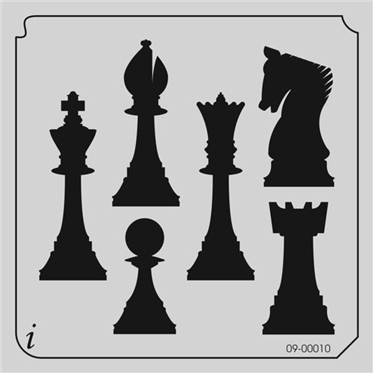  FINGERINSPIRE Chess Pieces Stencil 11.8x11.8inch Reusable  International Chess Pieces Drawing Stencil Plastic Chess Stencil for  Painting on Furniture, Wall, Fabric, Paper : Everything Else
