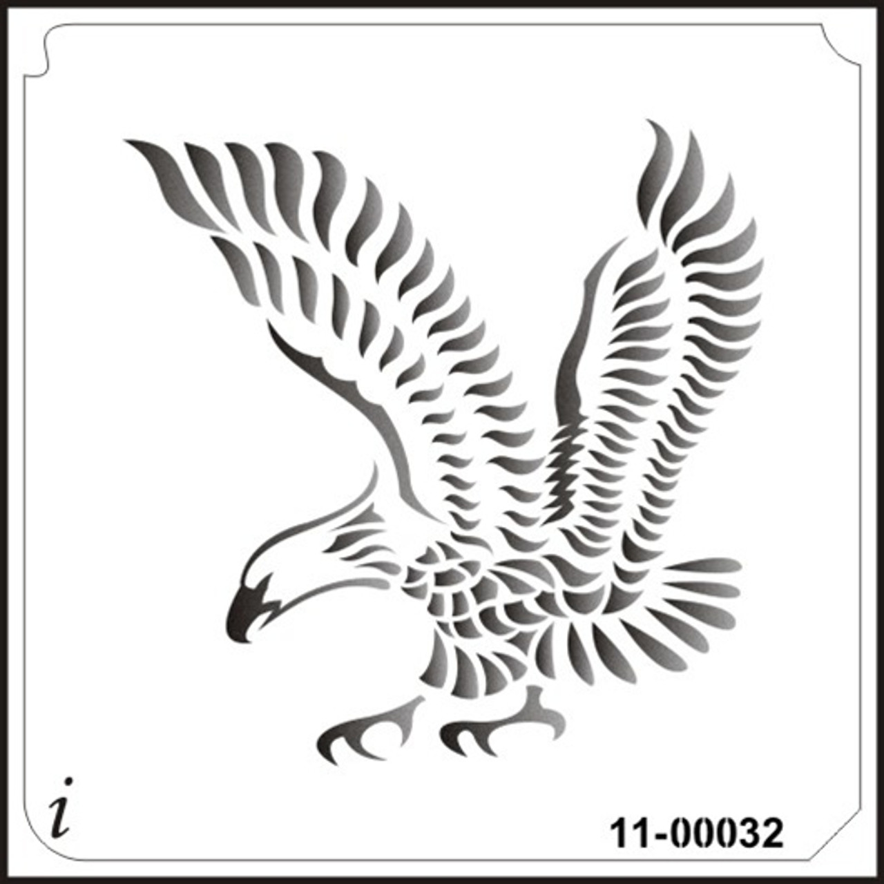 11-00032 Bald Eagle Tattoo Stencil - iStencils