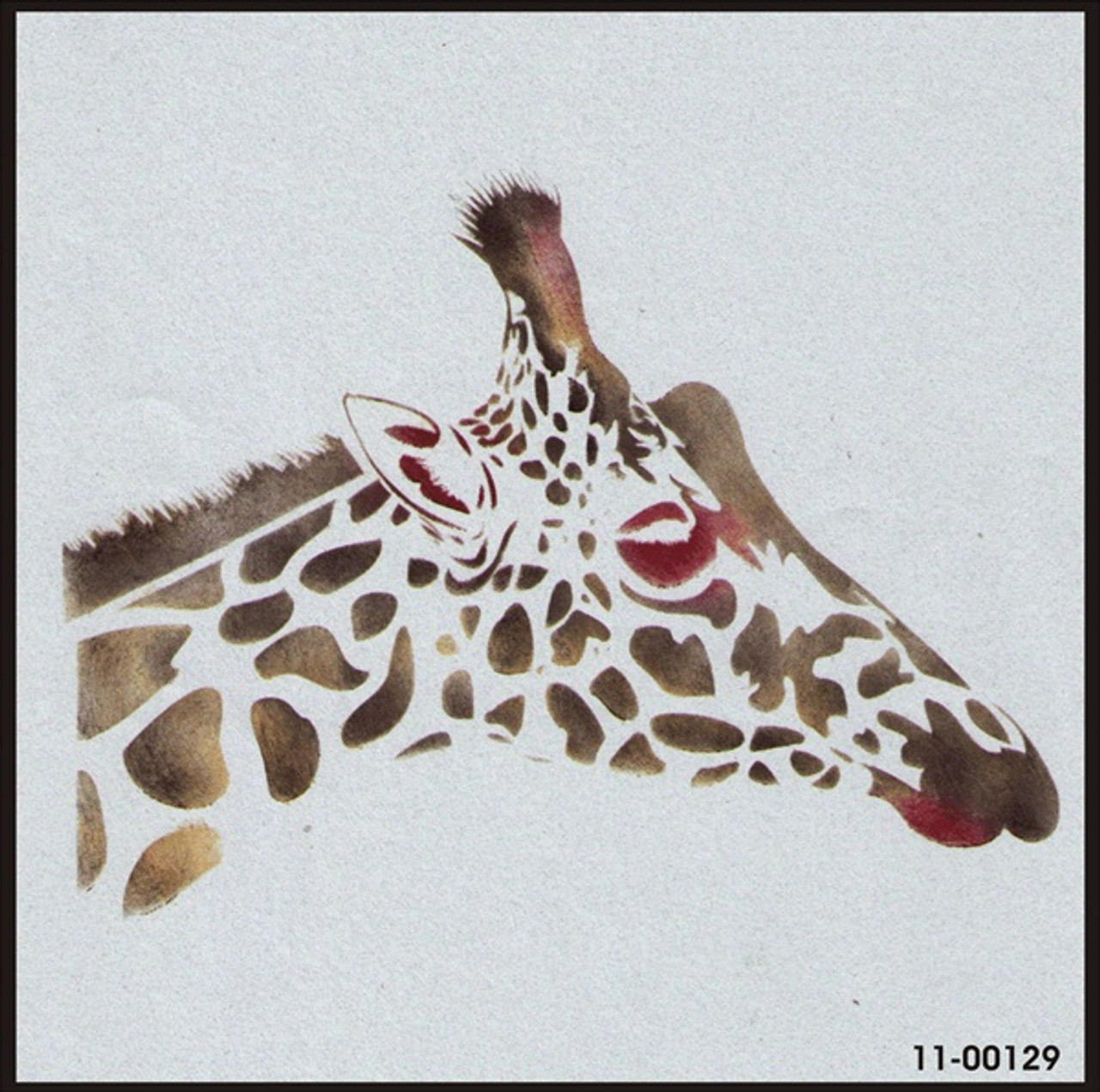 giraffe head stencil printable