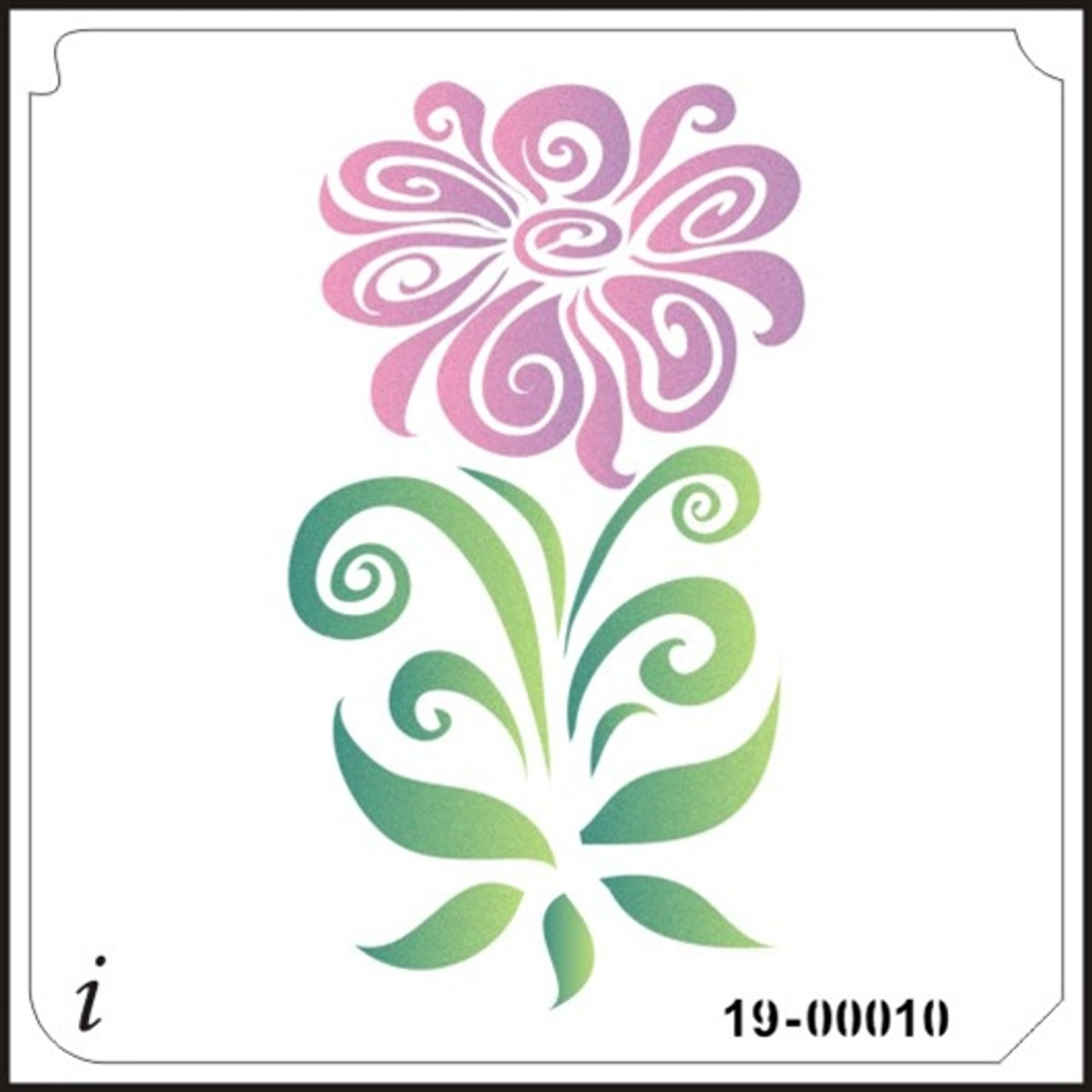 Full Line Stencil #77024 Flowy Flower – Full Line Stencil Store