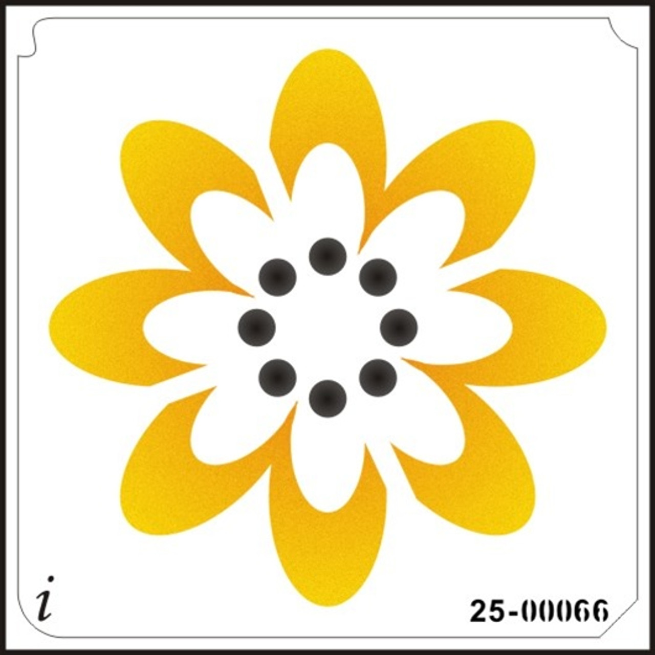 19-00025 Retro Flower Stencil - iStencils