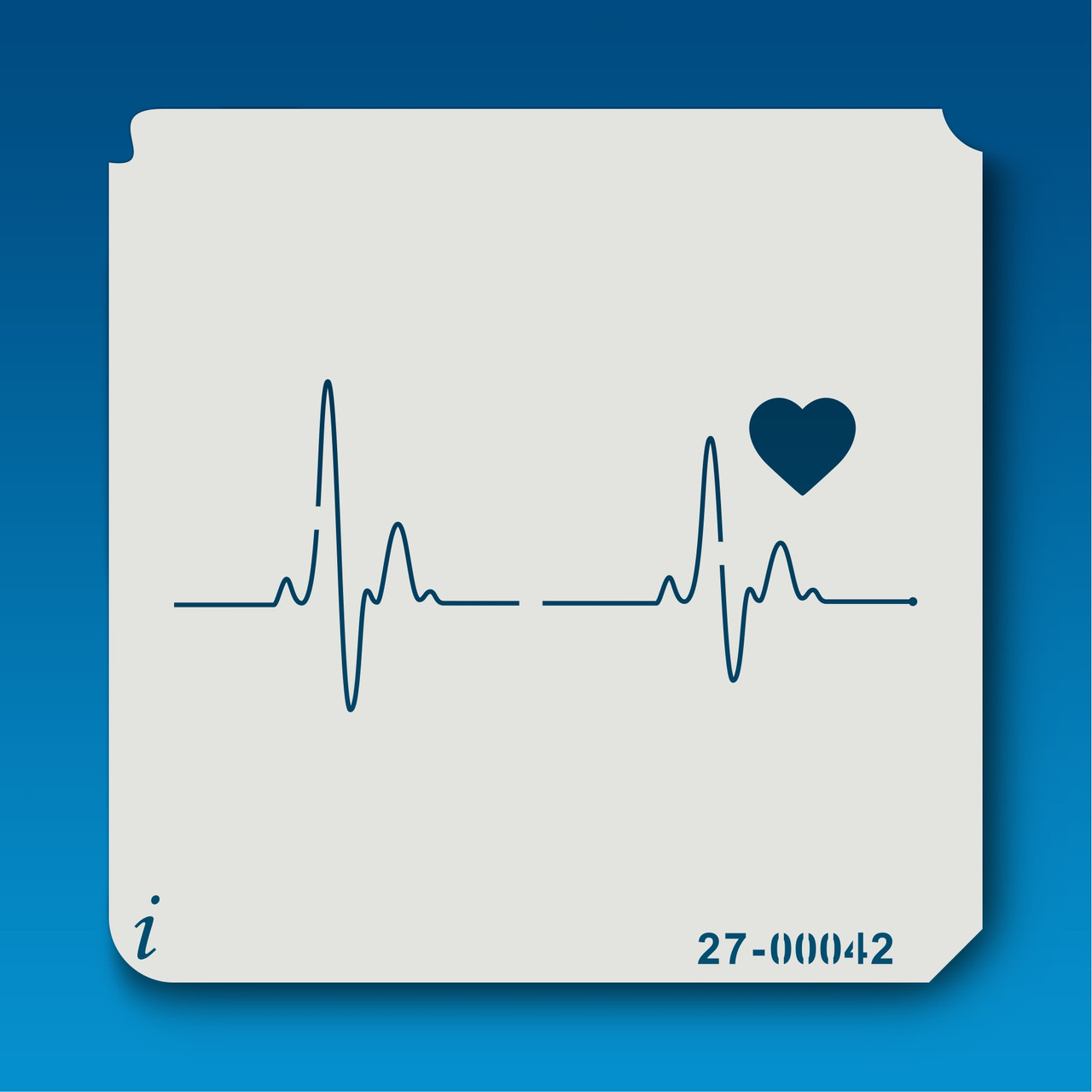 Wardian sag Rustik Halvkreds 27-00042 Heart Beat - iStencils