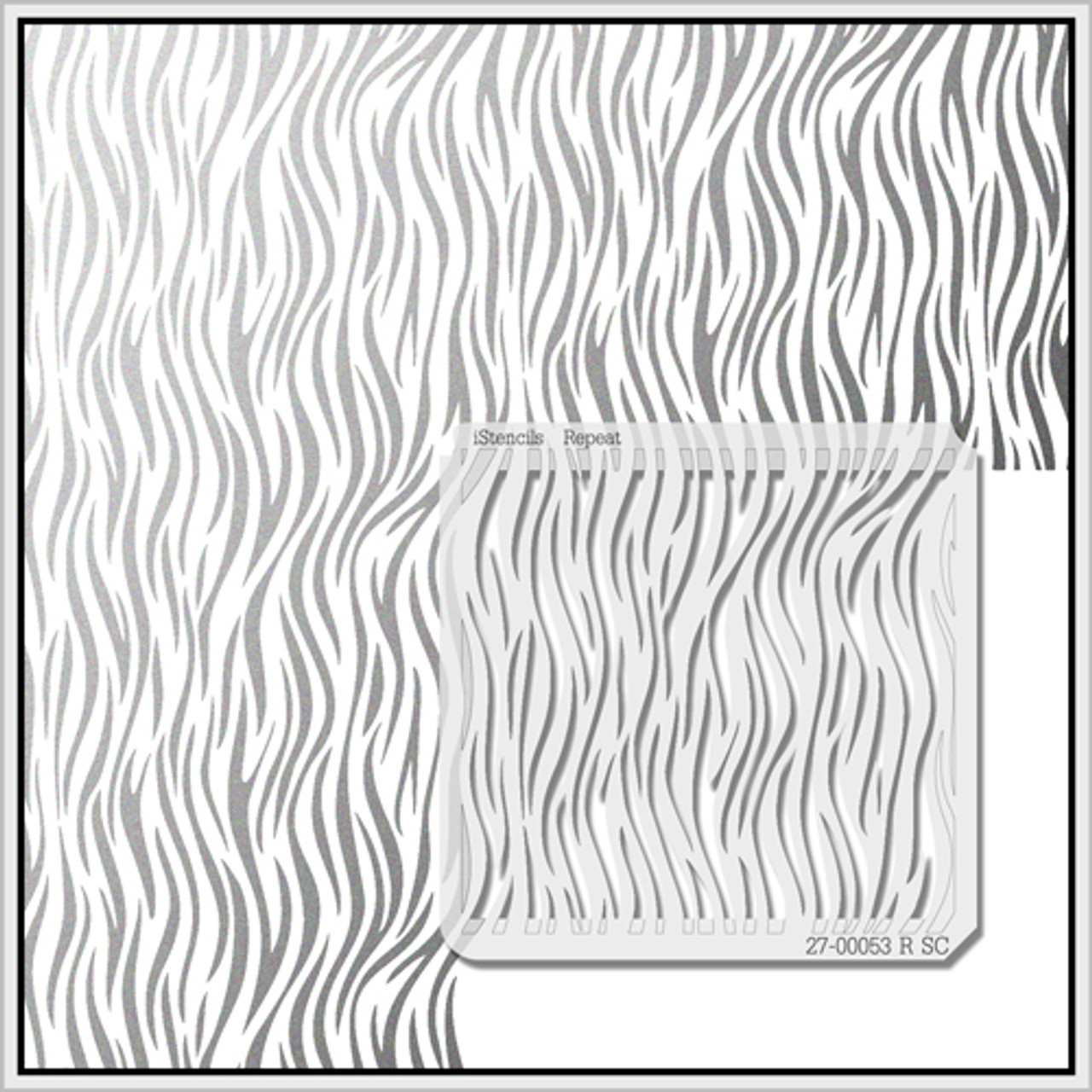 27-00053 R SC Repeating Zebra Print Stencil - iStencils 27-00053-r-sc-repeating-zebra-print-stencil-istencils