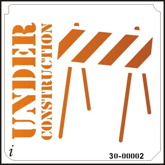 30-00002 Under Construction Sign - iStencils