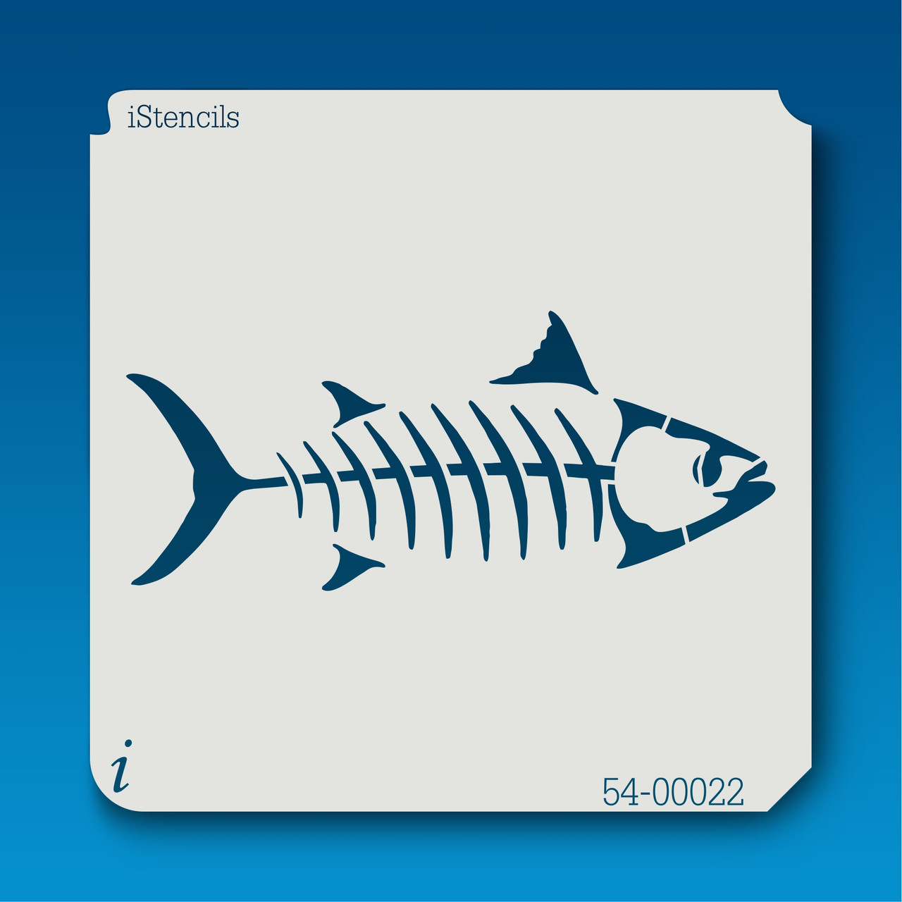 54-00022 fish skeleton stencil - iStencils