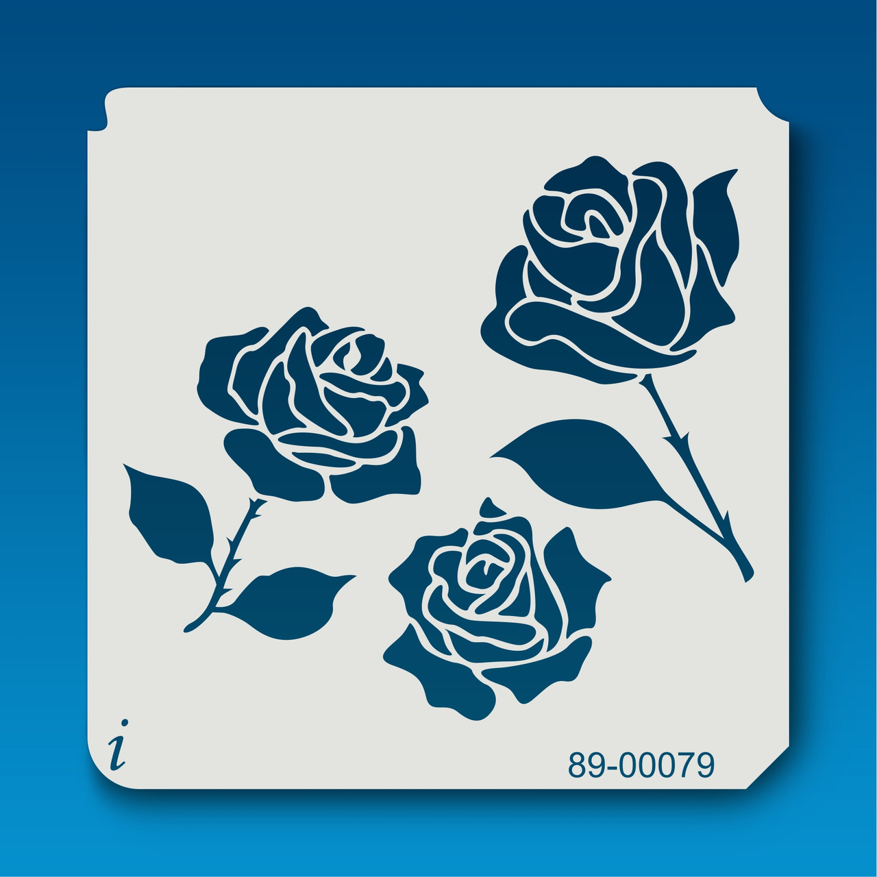 89-00079 Multi-Rose Flower Stencil - iStencils