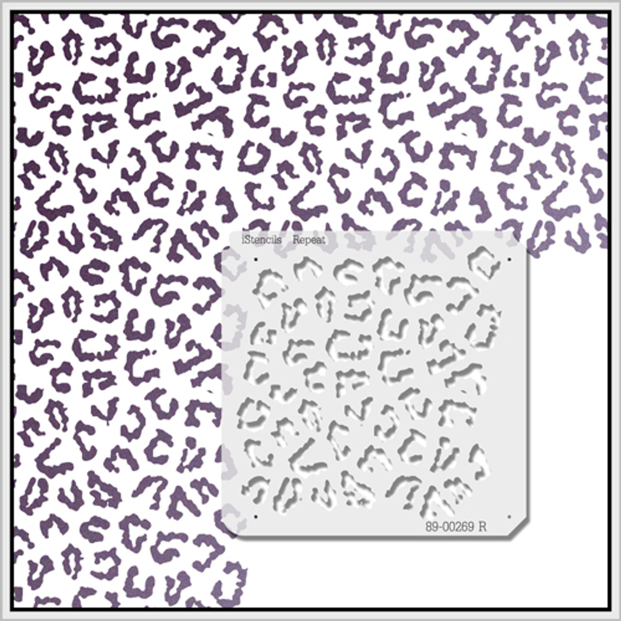 89-00269 R Leopard Print Stencil - iStencils 89-00269-r-leopard-print-stencil-istencils