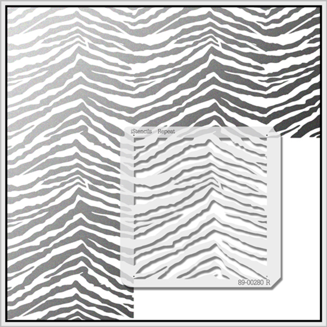 89-00280 R Zebra Print Stencil - iStencils