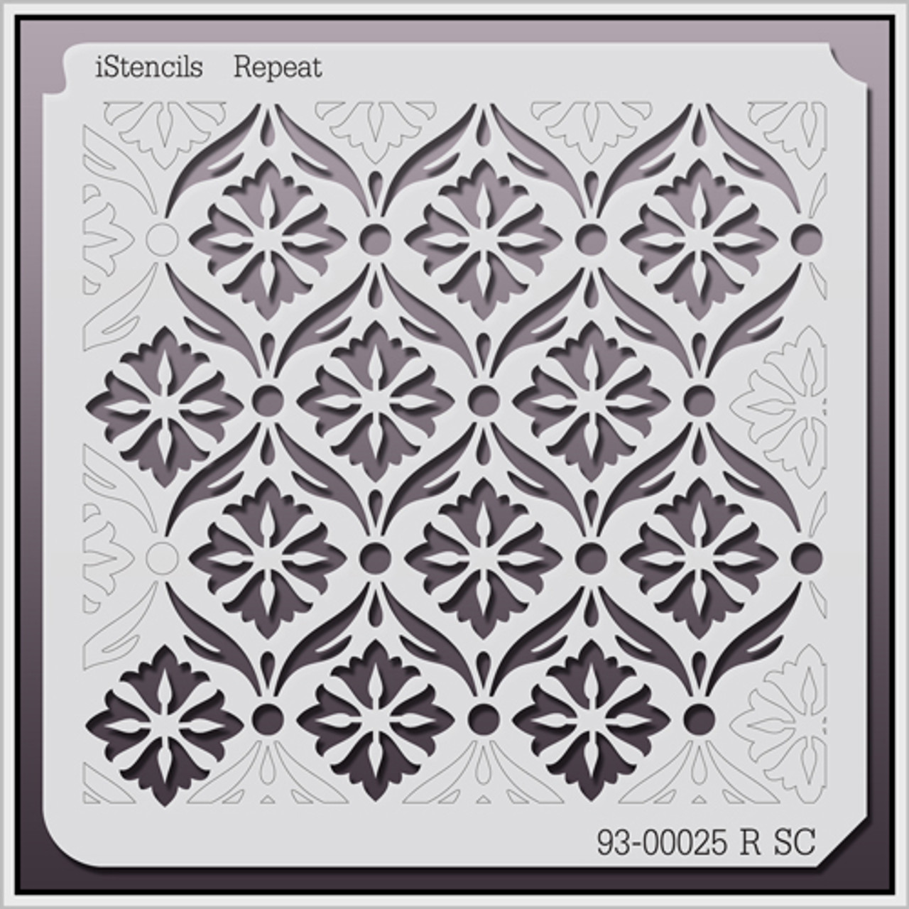 93-00025 R SC Vintage Repeating Floral Stencil - iStencils