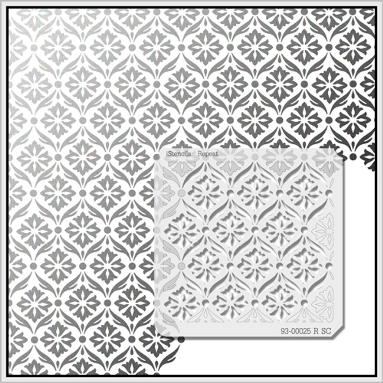 93-00025 R SC Vintage Repeating Floral Stencil