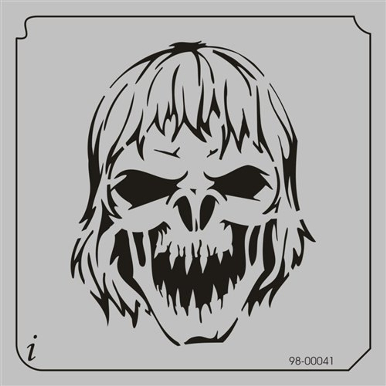 98-00041 Howling Zombie Stencil - iStencils 98-00041-howling-zombie-stencil-istencils