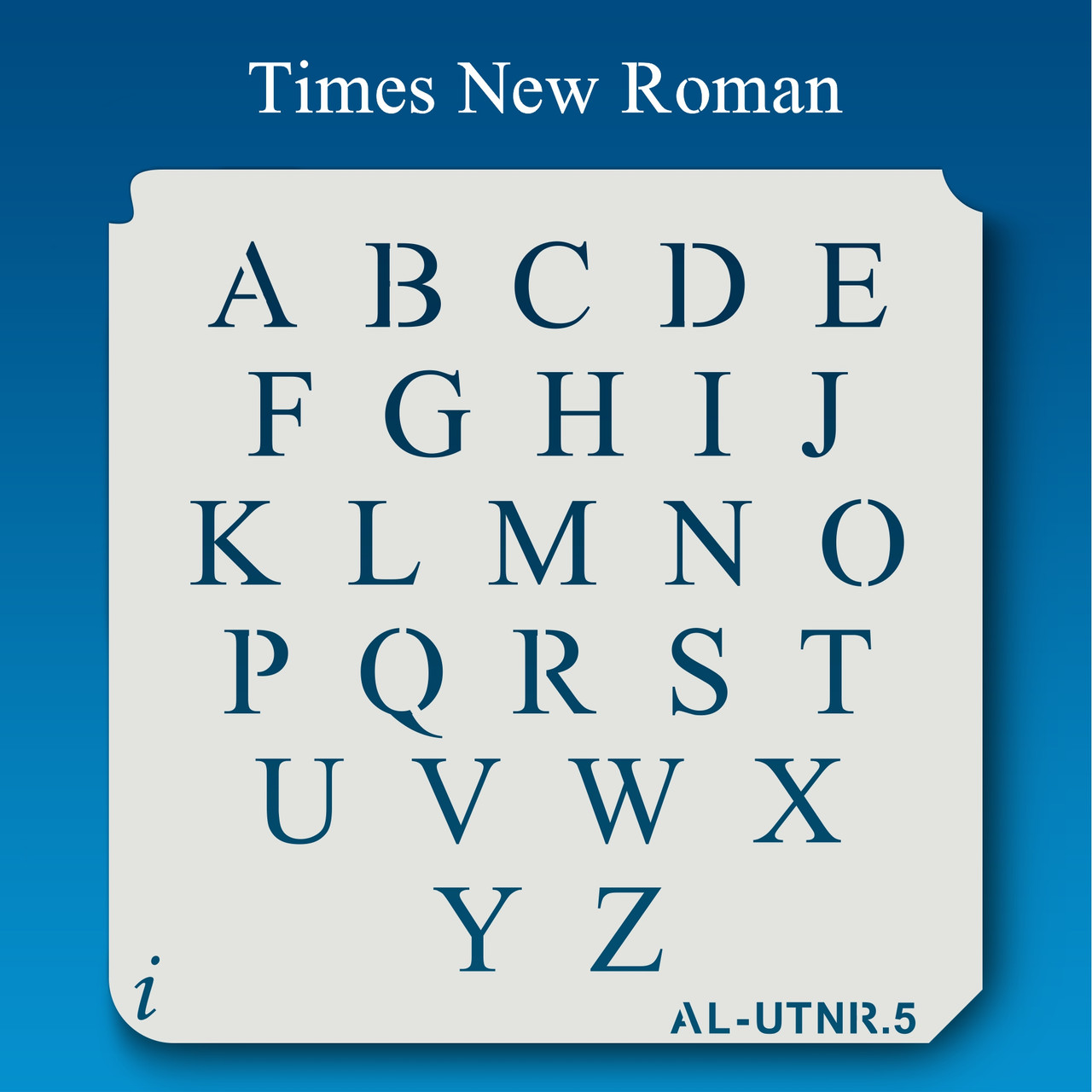 AL-UTNR Times New Roman - Alphabet Stencil Uppercase - iStencils al-utnr-times-new-roman-alphabet-stencil-uppercase-istencils