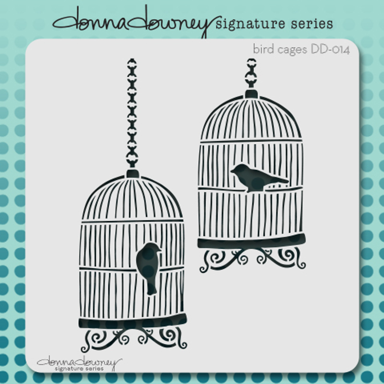 DD-014 bird cages stencil - iStencils dd-014-bird-cages-stencil-istencils