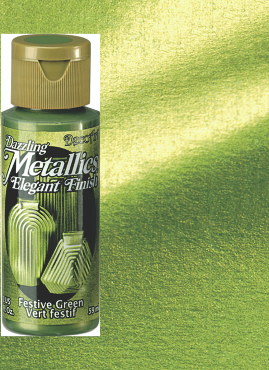Festive Green - Dazzling Metallic Acrylic Paint (2oz) - iStencils
