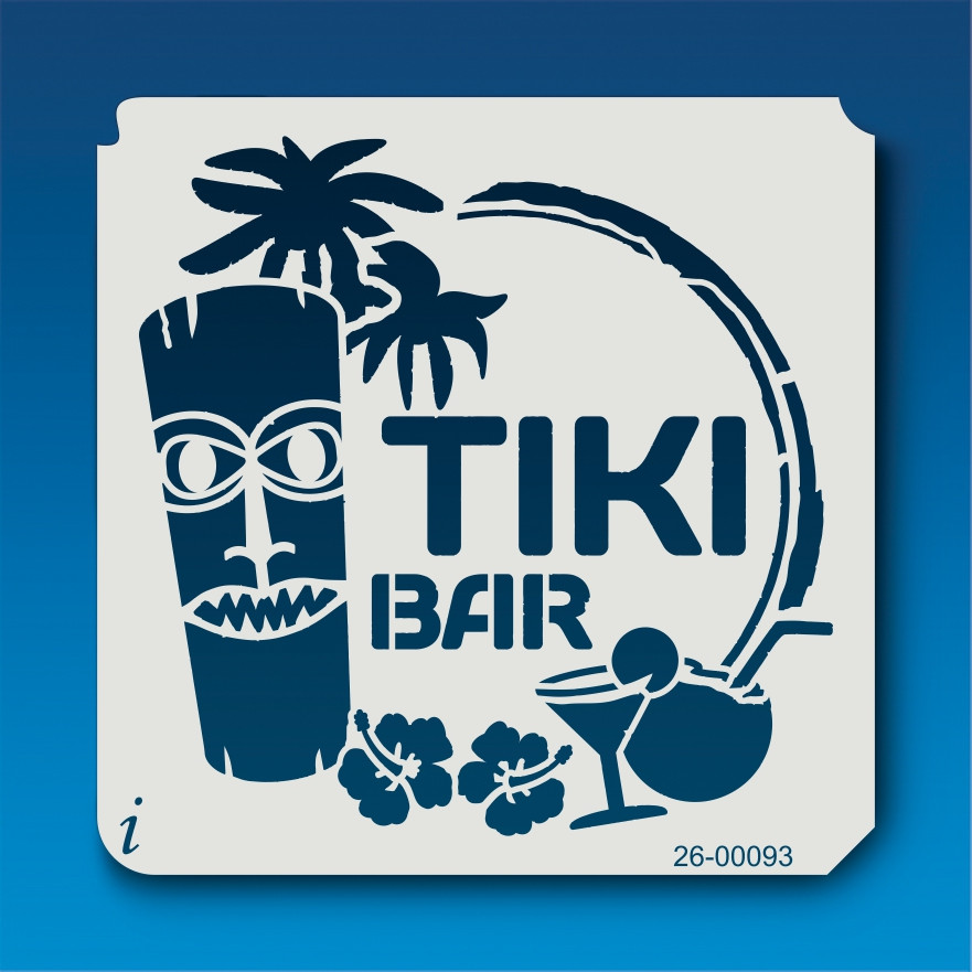 26-00093 Tiki Bar Stencil - iStencils