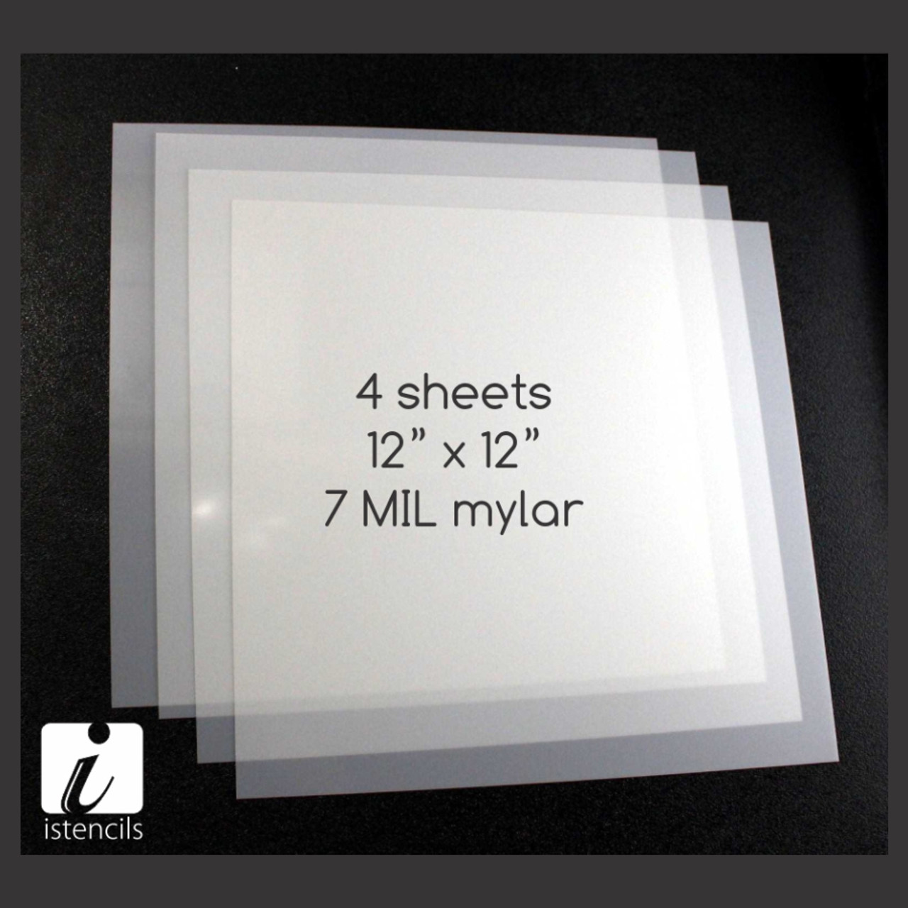 blank mylar stencil sheets 12 x 12 (4 sheets)