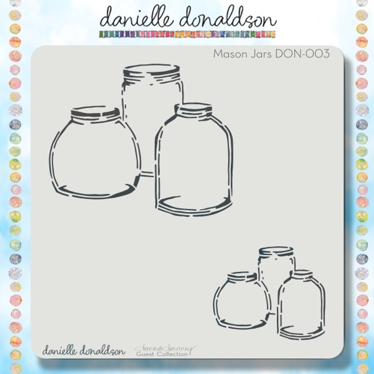 DON-003 mason jars stencil - iStencils don-003-mason-jars-stencil-istencils