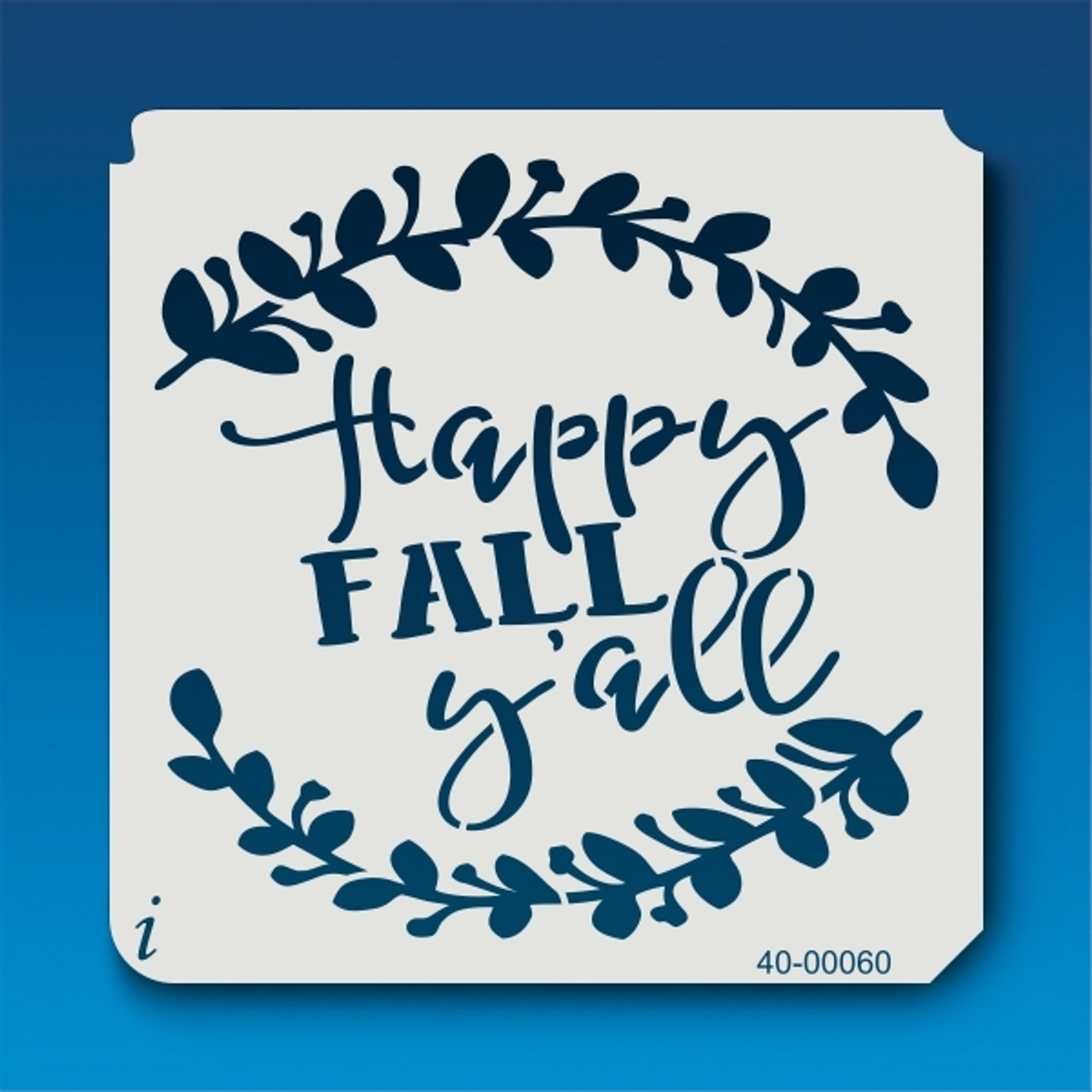 40-00060 happy fall y'all stencil #2 - iStencils 40-00060-happy-fall-y-all-stencil-2-istencils