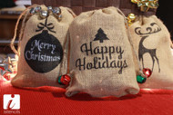 Burlap Holiday Gift Bags