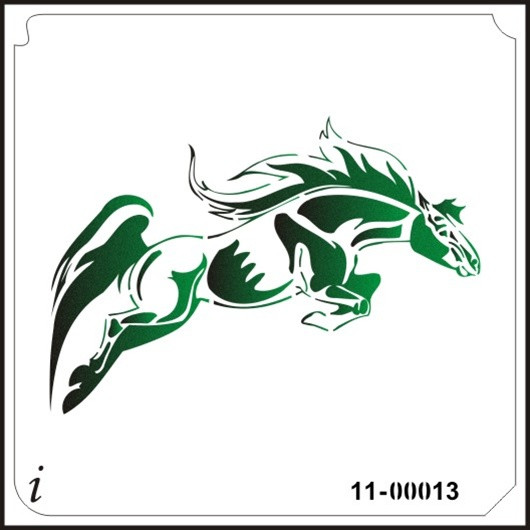 1100013 Jumping Horse Animal Stencil iStencils