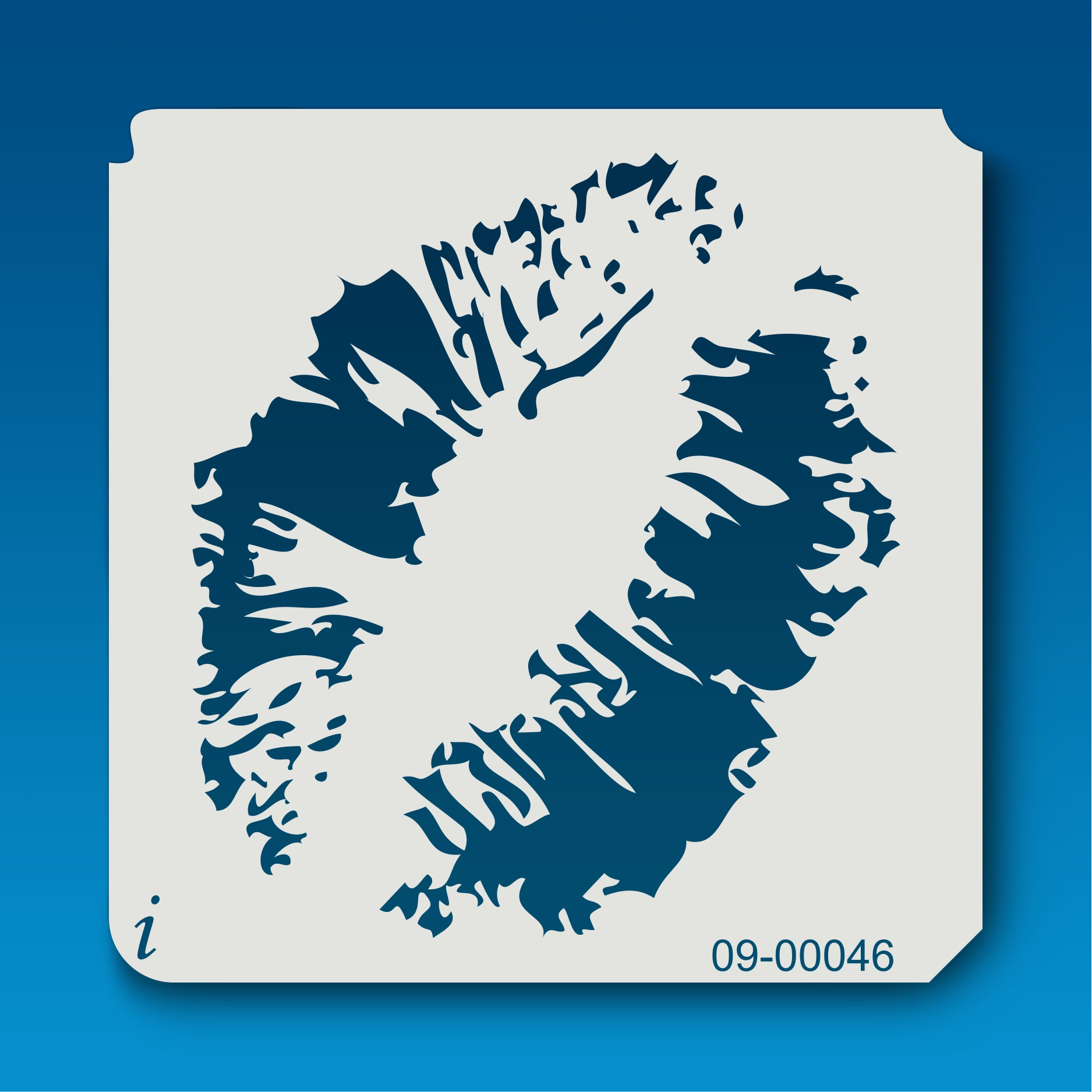 09-00046 Lip Print Stencil - iStencils