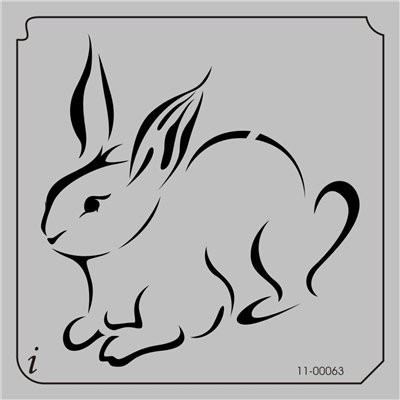 11-00063 Rabbit Farm Animal Stencil - iStencils