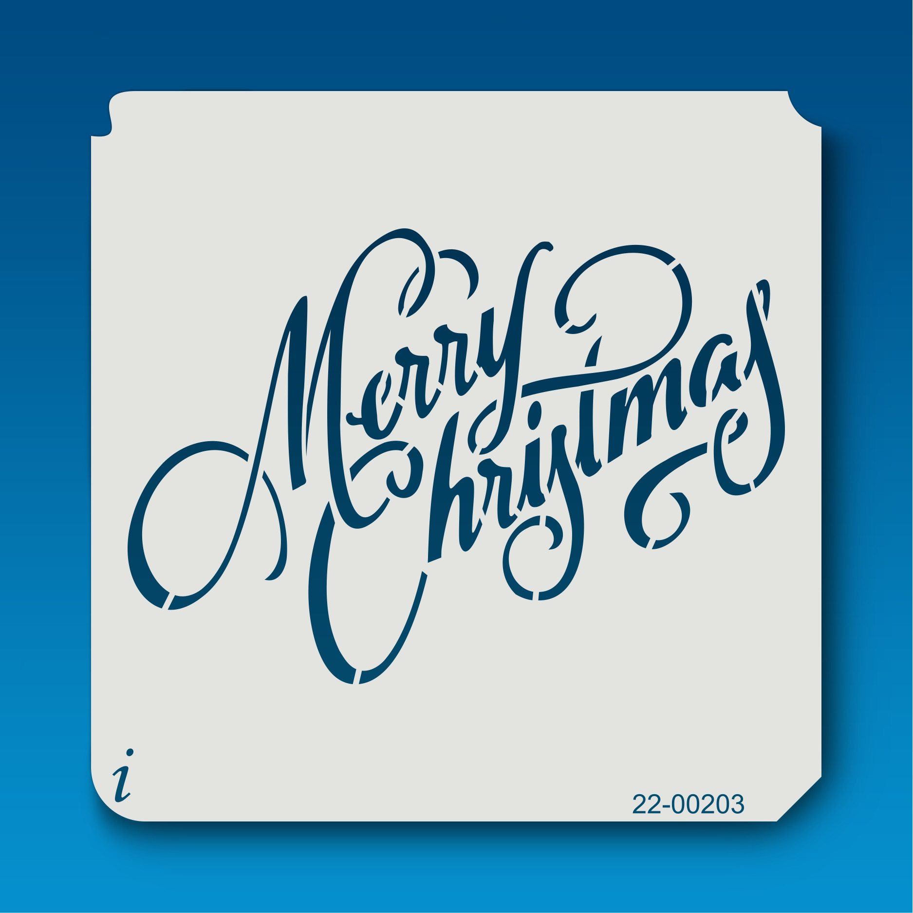 55-00006 merry christmas ornament stencil - iStencils