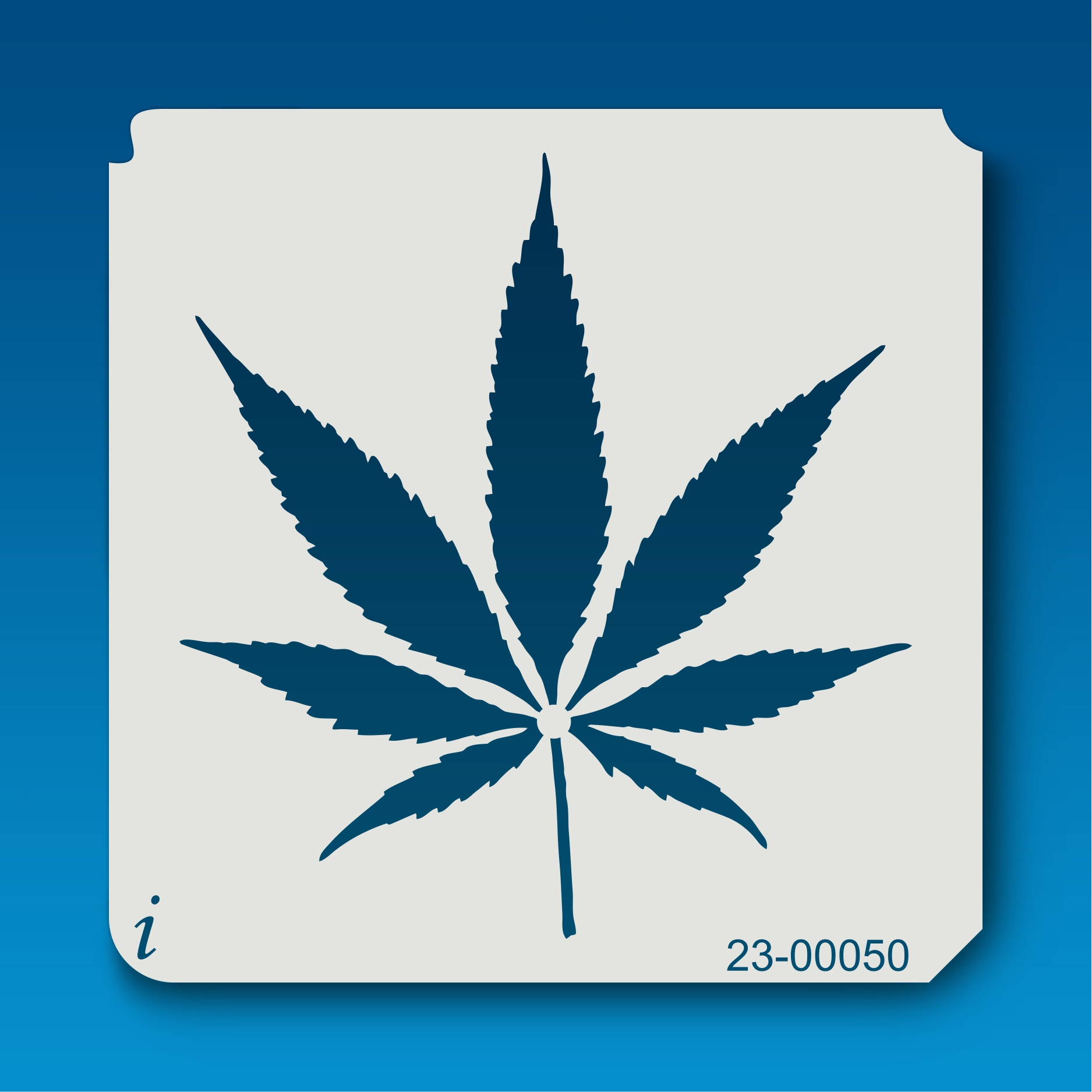 2300050 Cannabis Leaf Silhouette Stencil iStencils