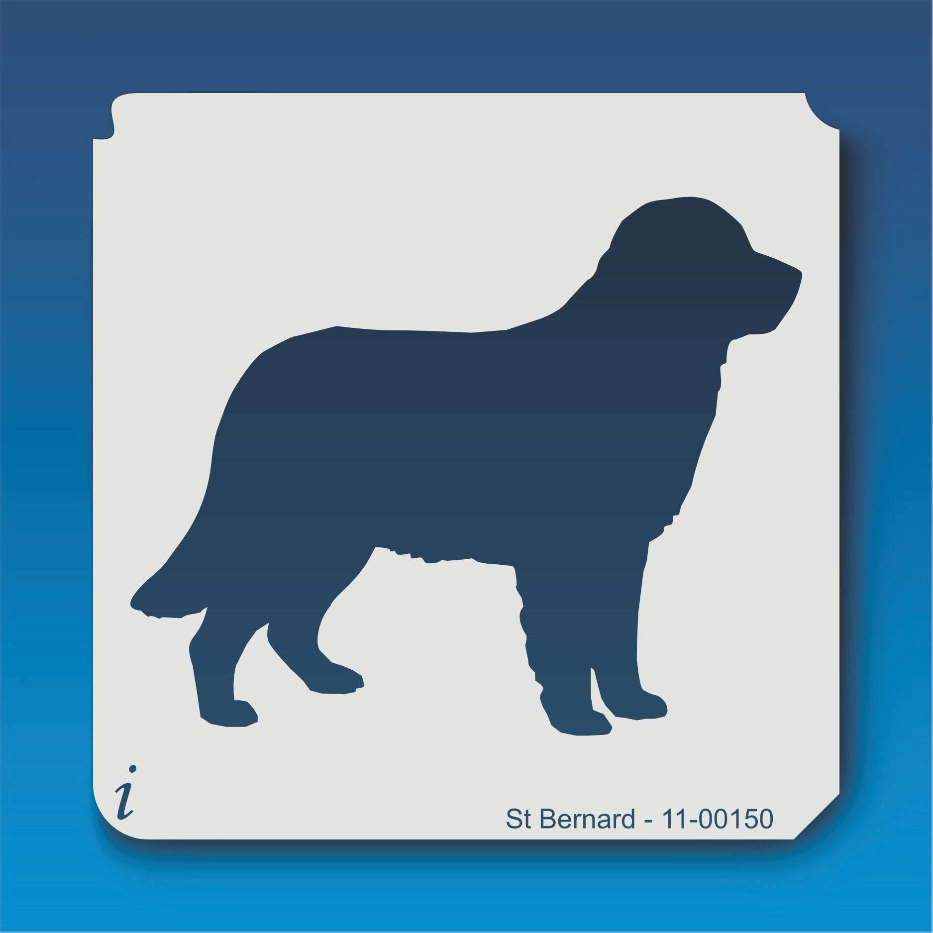 1100150 st. bernard dog stencil iStencils