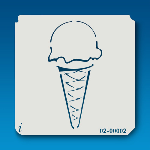 02-00002 Ice Cream Cone Stencil image