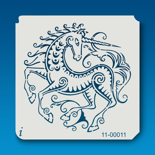 11-00011 Unicorn Damask Stencil