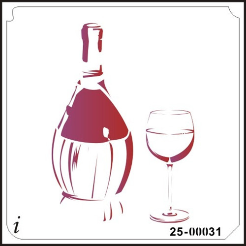 25-00031Bottle Of Wine Stencil