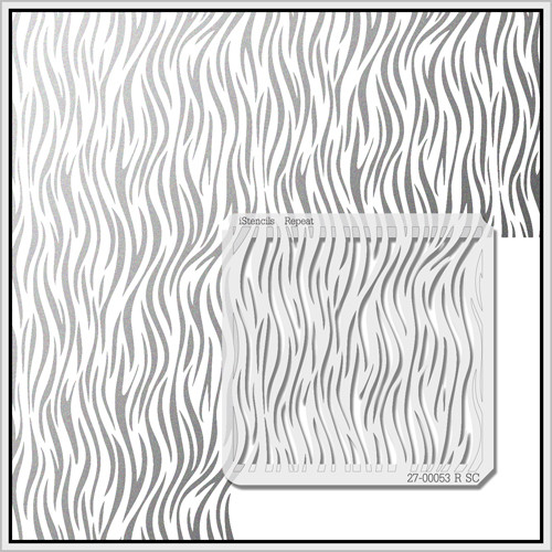 27-00053 R SC Repeating Zebra Print Stencil - iStencils