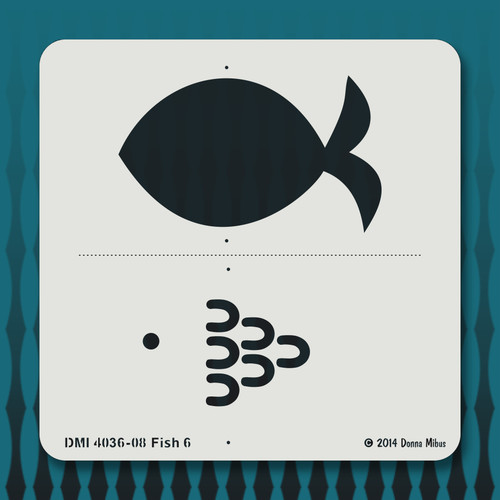 4036 Fish 6 stencil
