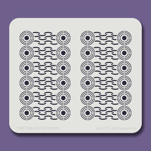 8X10 PTP-040 Outback River Stencil