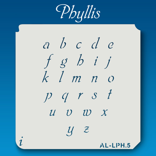 AL-LPH Phyllis -  Alphabet  Stencil Lowercase