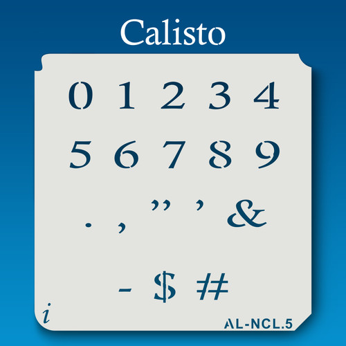 AL-NCL Calisto- Numbers  Stencil