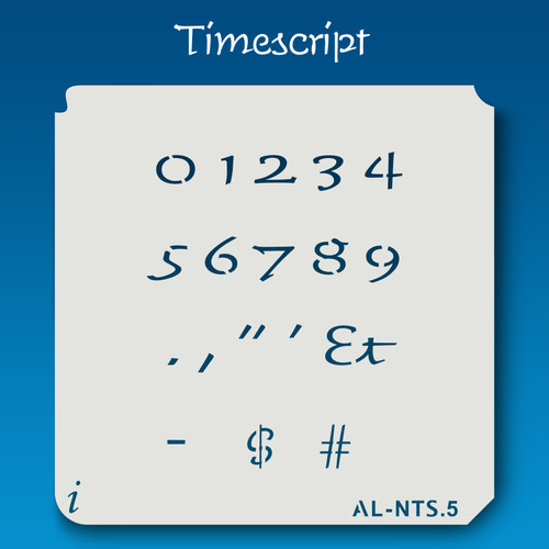 AL-NTS Timescript - Numbers  Stencil