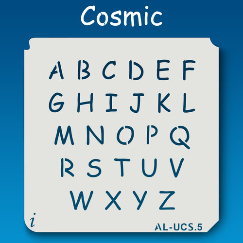 AL-UCS Cosmic - Alphabet Stencil Uppercase