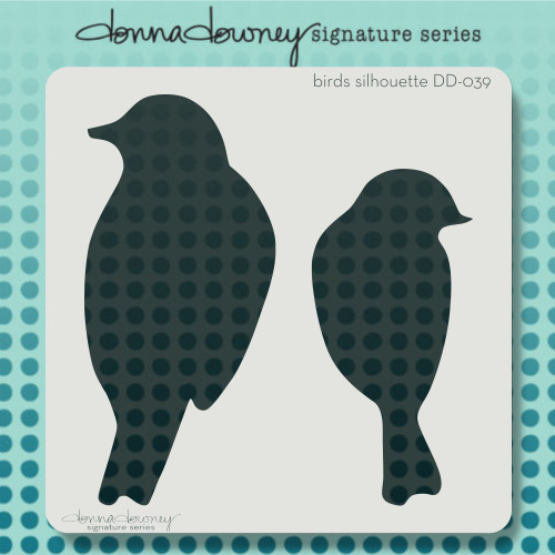 DD-039 birds silhouette stencil