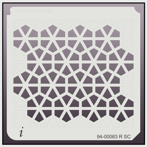 94-00083 R SC Hexagon Pinwheel Repeat Stencil